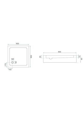 Cabină de duș Rea City cu cadita alba 90x90 cm crom periat [8]