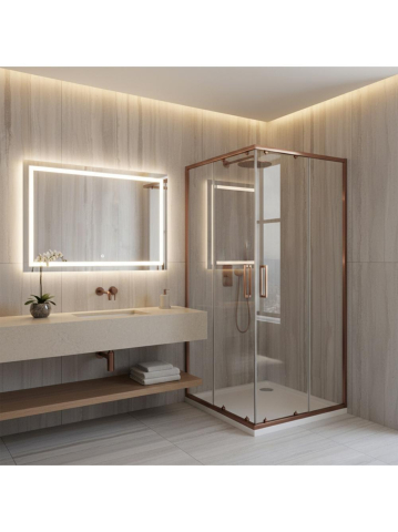 Cabine dus - Cabina de dus Rea City 90x90 Cupru periat