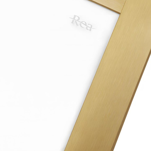 Cabină de duș Rea City cu cadita neagra 80x100 cm auriu periat [6]