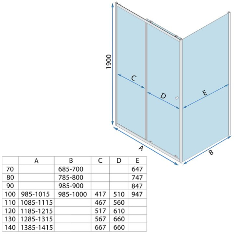 Cabina de dus Rea Primo Slide 120x70 crom [5]