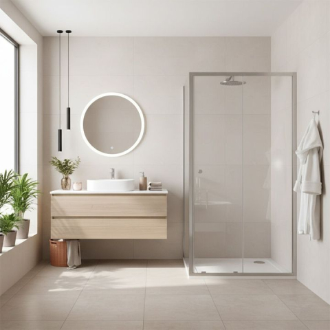 Cabina de dus Rea Primo Slide 130x80 crom [6]