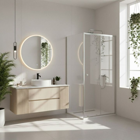 Cabina de dus Rea Primo Slide 140x80 crom [2]