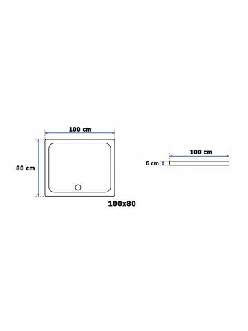 Cabină de duș Rea Punto cu cadita alba 80x100 cm auriu [10]