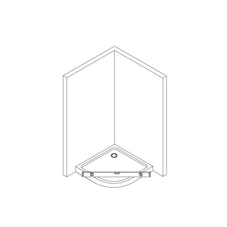 Cabina de dus Sanswiss, Ocelia, semirotunda 90 x 90 cm, cu acces pe mijloc, crom lucios [3]