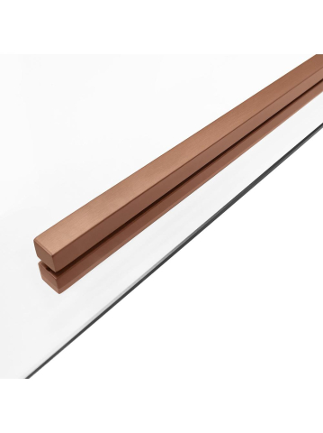 Cabina de dus SOLAR cu cadita alba 100x80 cm cupru periat  [4]