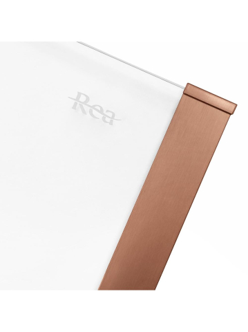 Cabina de dus SOLAR cu cadita alba 100x80 cm cupru periat  [5]