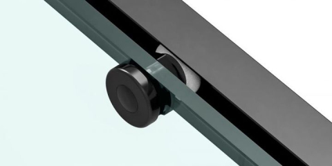 Cabina de dus SOLAR cu cadita neagra 100x80 cm negru mat [5]