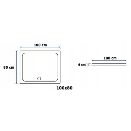 Cabina dus cu cadita de dus dreptunghiulara si usa glisanta Rea Space In 80x100 negru mat [2]