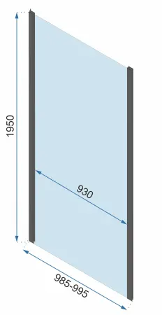Cabina dus de colt Rapid Slide Negru 160x100cm, Rea [14]