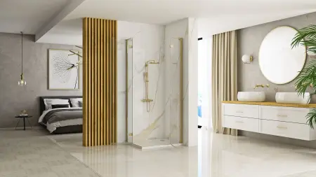 Cabina dus Hugo Auriu Periat 90x100cm, Rea [4]