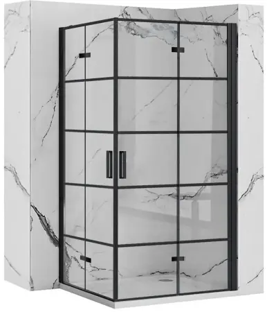 Cabine dus - Cabina dus Molier Negru Dublu 80x110cm, Rea