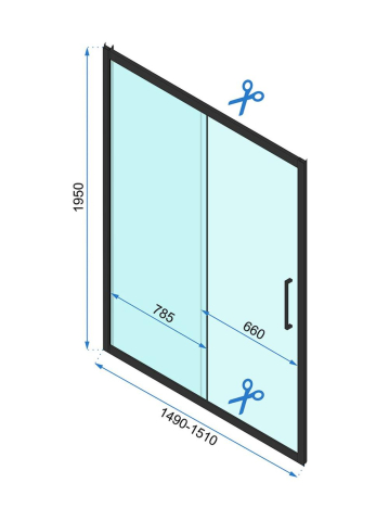 Cabina dus Rapid Slide 160x100 cm crom [9]