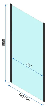 Cabina dus Rapid Slide Auriu 100x80cm, Rea [10]