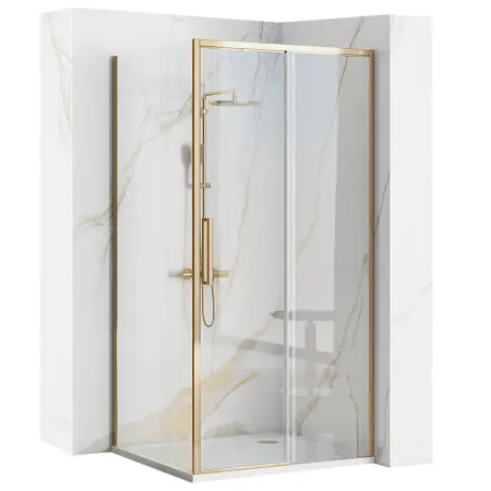 Cabine dus - Cabina dus Rapid Slide Auriu 120x80cm, Rea