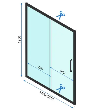 Cabina dus Rapid Slide Crom 130x100cm, Rea [9]