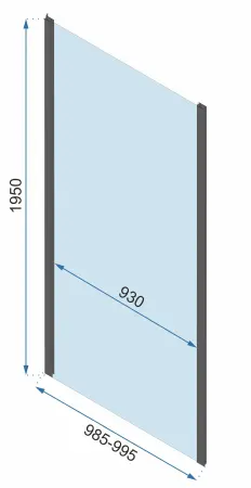 Cabina dus Rapid Slide Crom 140x80cm, Rea [12]