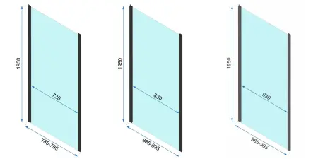 Cabina dus Rapid Swing Auriu 90x100cm, Rea [5]