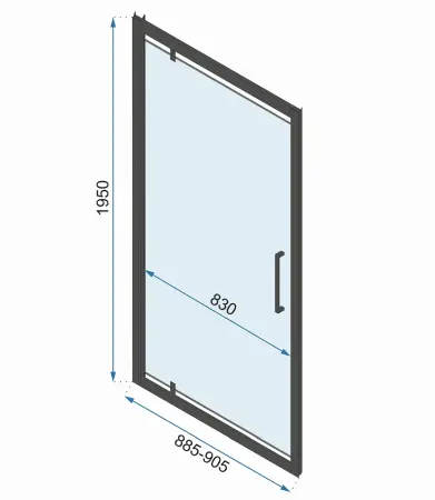 Cabina dus Rapid Swing Crom 100x80cm, Rea [5]