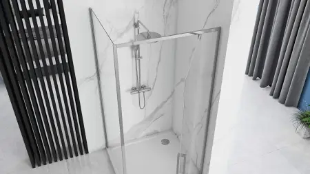 Cabina dus Rapid Swing Crom 90x80cm, Rea [4]