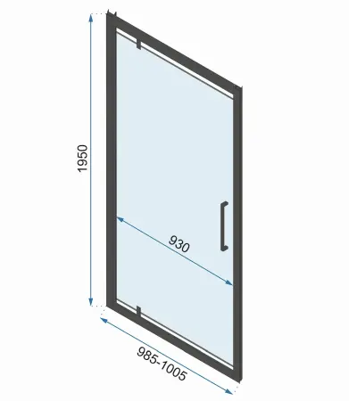 Cabina dus Rapid Swing Crom 90x80cm, Rea [6]