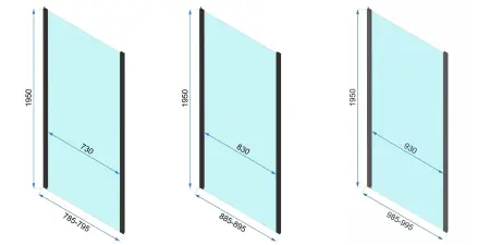 Cabina dus Rapid Swing Crom 90x80cm, Rea [5]