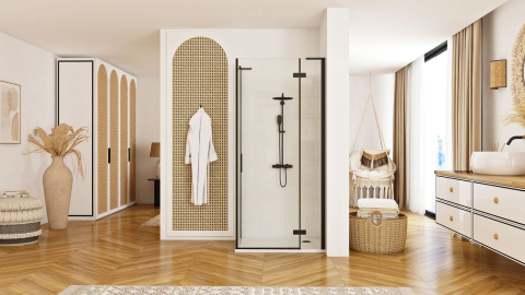 Cabina dus REA Hugo 100x90 negru [3]