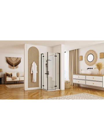 Cabina dus REA Hugo Double 100x100 cm negru [1]