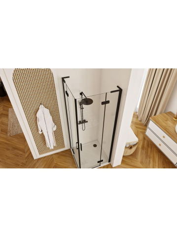 Cabina dus REA Hugo Double 90x90 cm negru [4]