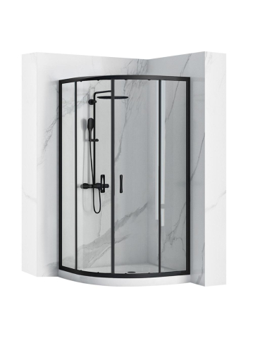 Cabine de dus patrate - Cabina dus REA Look 80x80 cm negru