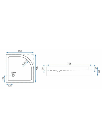 Cabina dus REA Look 80x80 cm negru [6]