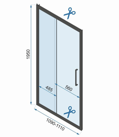 Cabina dus REA Rapid Slide 150x100 cm crom [6]