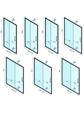 Cabina dus REA Rapid Slide 160x90 cm crom [5]