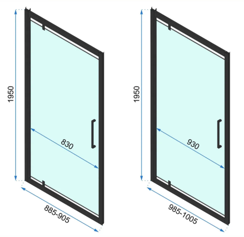 Cabina dus REA Rapid Swing 90x90 cm auriu periat [6]