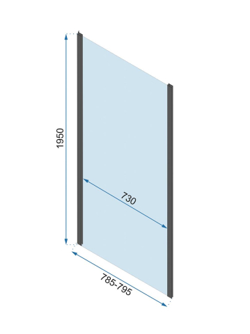 Cabina dus REA Rapid Swing 120x100 cm crom [9]