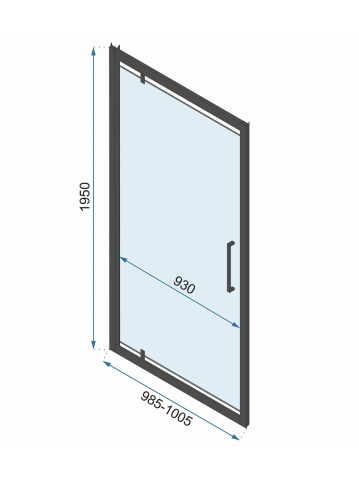Cabina dus REA Rapid Swing 120x100 cm crom [7]