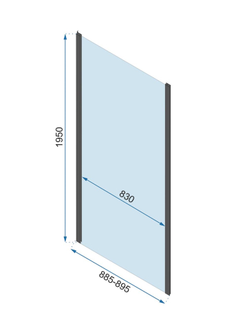 Cabina dus REA Rapid Swing 120x100 cm crom [10]