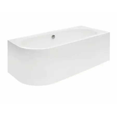 Cada asimetrica Besco Avita 160x75 cm alb lucios cu montaj dreapta [5]