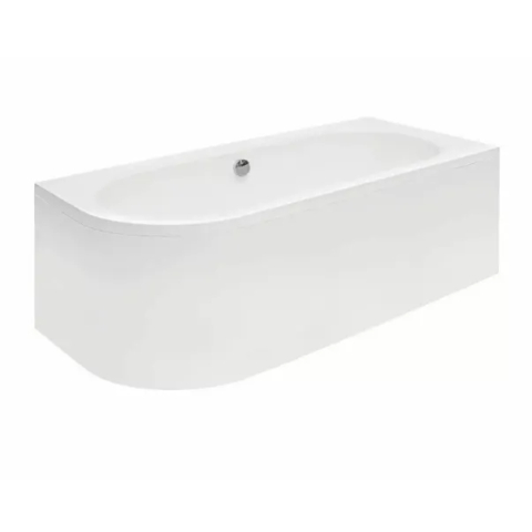 Cada asimetrica Besco Avita 160x75 cm alb lucios cu montaj dreapta [5]