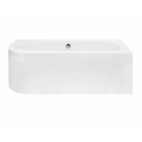 Cada asimetrica Besco Avita 160x75 cm alb lucios cu montaj dreapta [4]