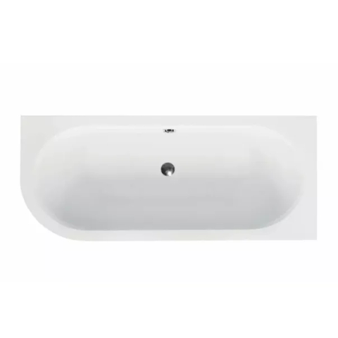 Cada asimetrica Besco Avita 160x75 cm alb lucios cu montaj dreapta [3]