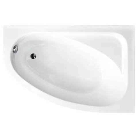 Cazi baie - Cada asimetrica Besco Cornea 140x80 cm montaj dreapta
