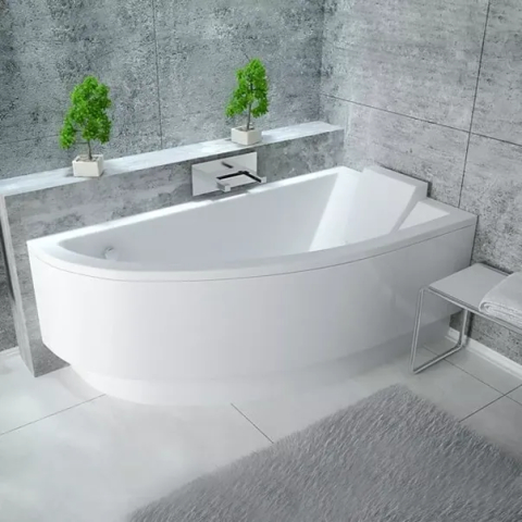 Cada asimetrica Besco Praktika 140x70 cm montaj dreapta [0]