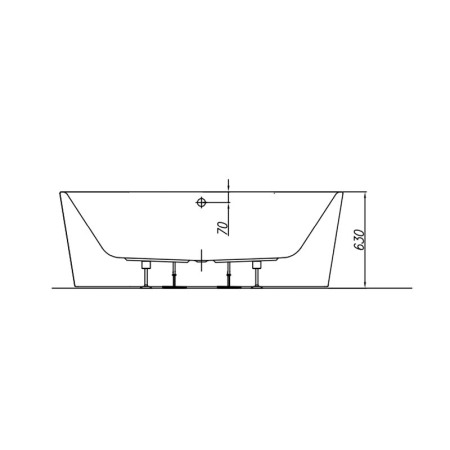 Cada de baie freestanding Kolpasan, Comodo, 185, cu instalatie, alb si negru [1]