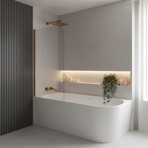 Cadă de colț acrilică Bellanto Slim 170 Stânga [3]