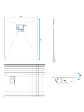 Cada de duș Magnum 120x90 cm negru [8]