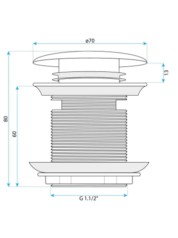 Cada Dop Rea Brush Copper 6cm [2]
