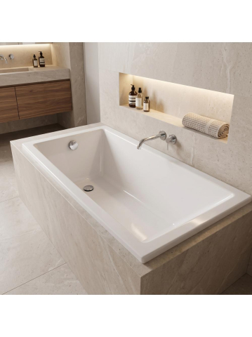 Cada acrilica incastrabila Rea Catania 170 alba 1695x702x425 mm [5]