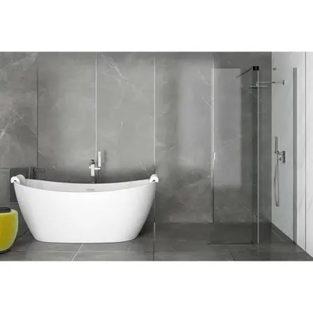 Cada freestanding Besco Ayla 170x80 cm alb lucios [7]