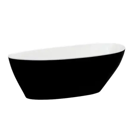 Cazi baie - Cada freestanding Besco Goya 170x72 cm alb - negru