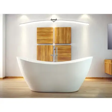 Cada freestanding Besco Viya 170x72 cm alb lucios [7]